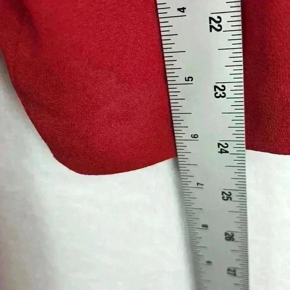 Karen Scott Women’s Long Blazer Size 10 Lined Red 100% Polyester Multi-Use - Picture 9 of 9